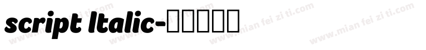 script ltalic字体转换